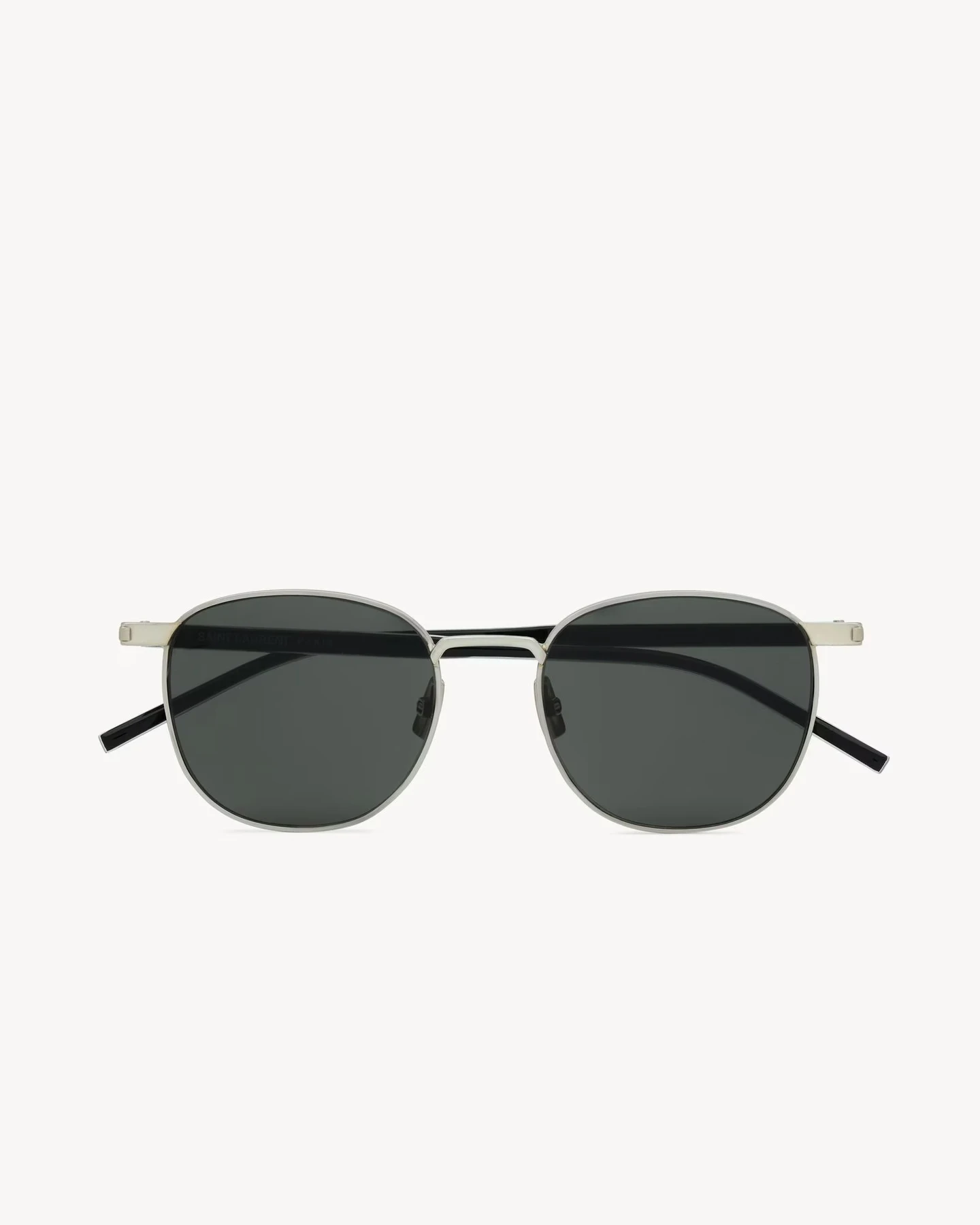Frontalansicht Metall- und Acetatgestell mit Schwarzen Gläsern Saint Laurent Sonnenbrillen Herren Damen SL 747 Brillen YSL