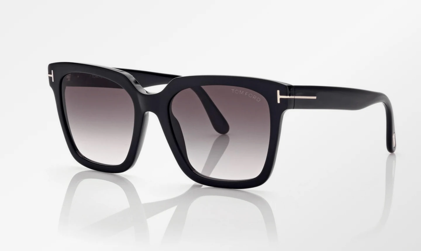Gesamtansicht schwarze Tom Ford SELBY SUNGLASSES Damen Sonnenbrille