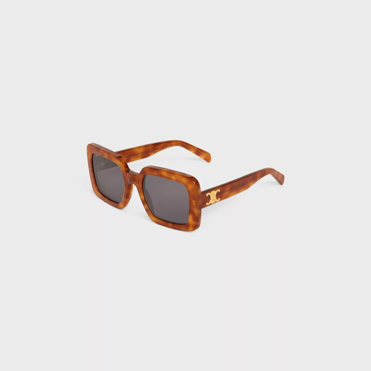 Sonnenbrillen von Celine KUNK Neue Optik Celine Brillengestell Damen 19 BV 3 FW24 P1 W jpg Gesamtansicht de Braunen Damen Sonnenbrillen von Celine vor weißem Hintergrund mit goldenem Celine Logo. Celine Brillengestell Damen 19 BV 2 FW24 P1 W bei KUNK Neue Optik in Bremen und Delmenhorst.